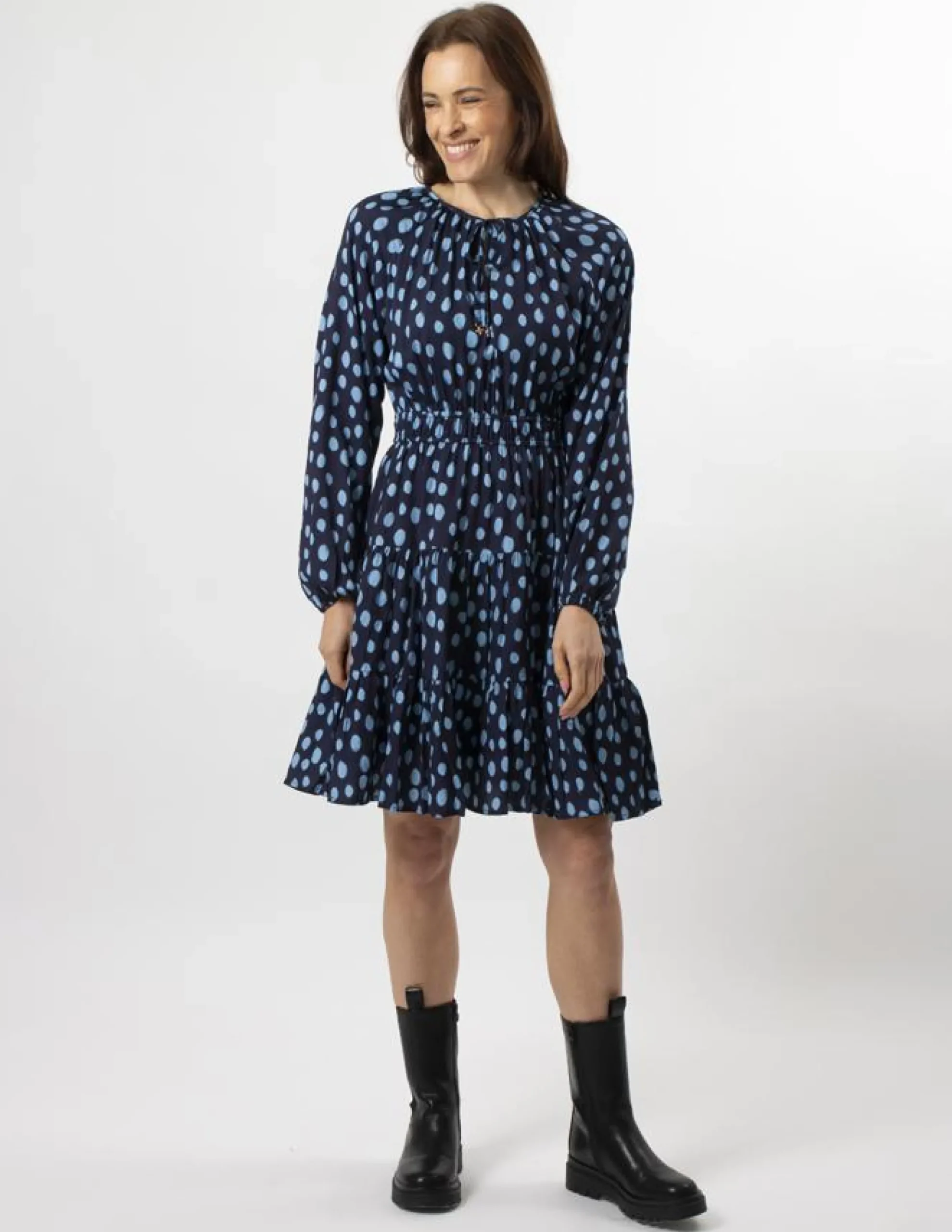 Nova Dress - Indigo Spot