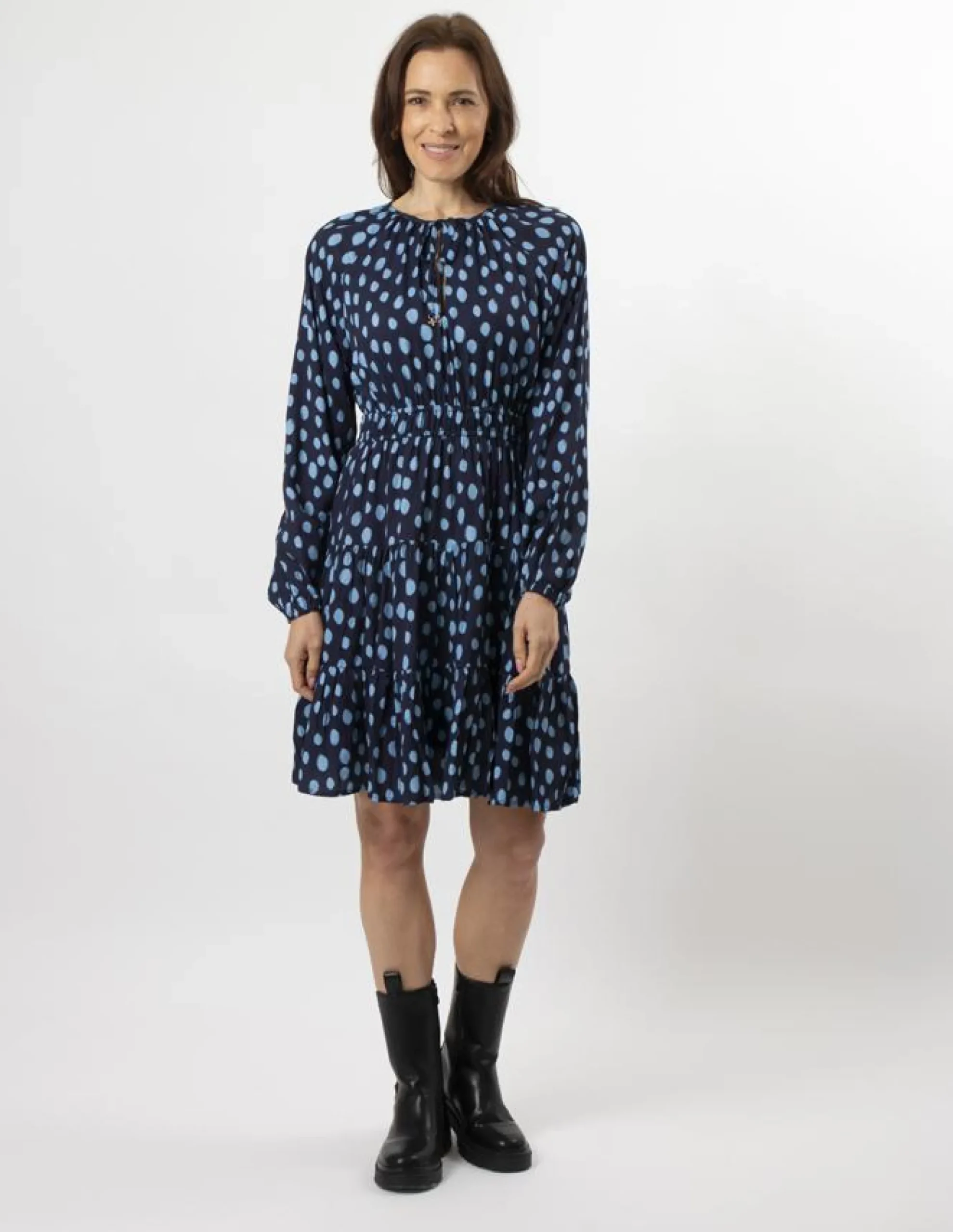 Nova Dress - Indigo Spot