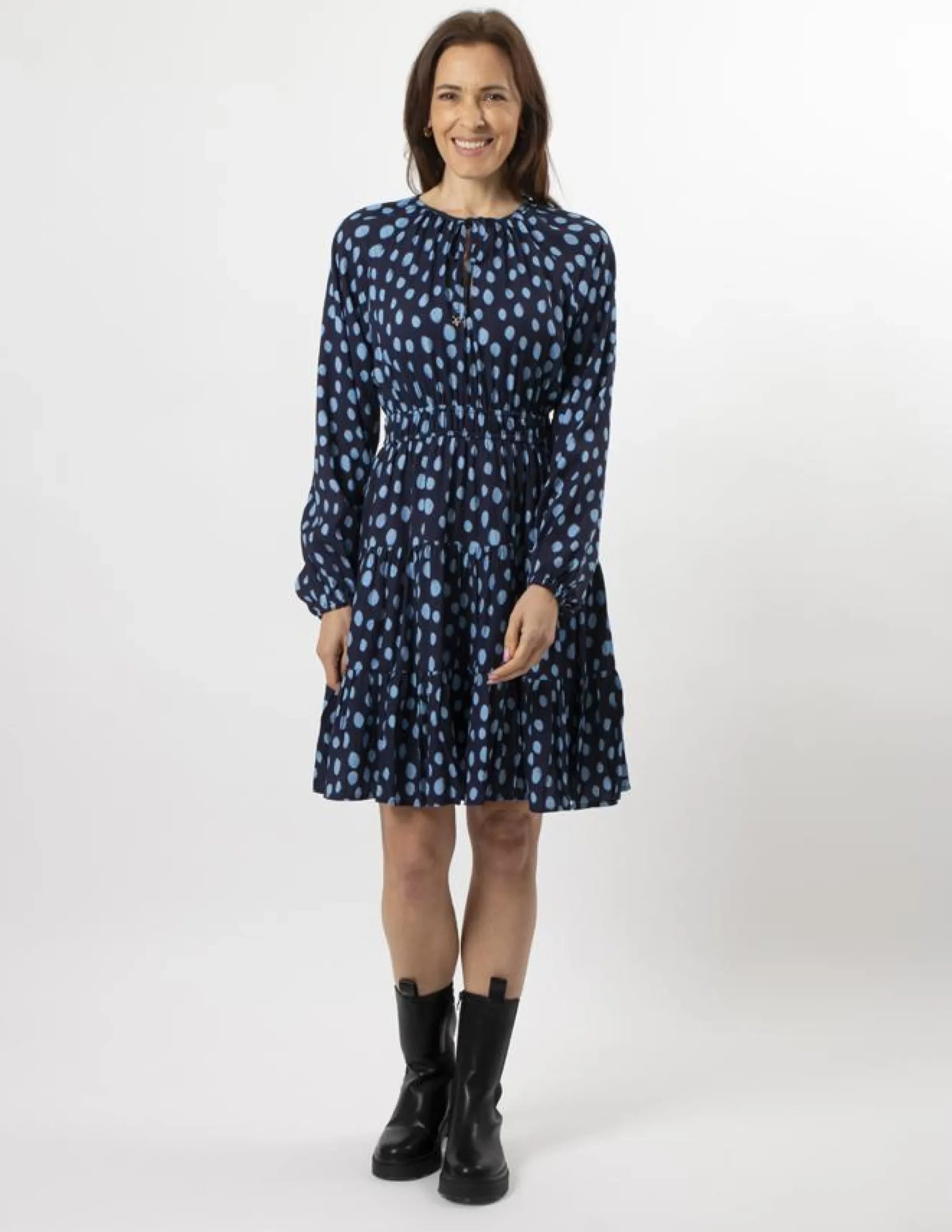 Nova Dress - Indigo Spot