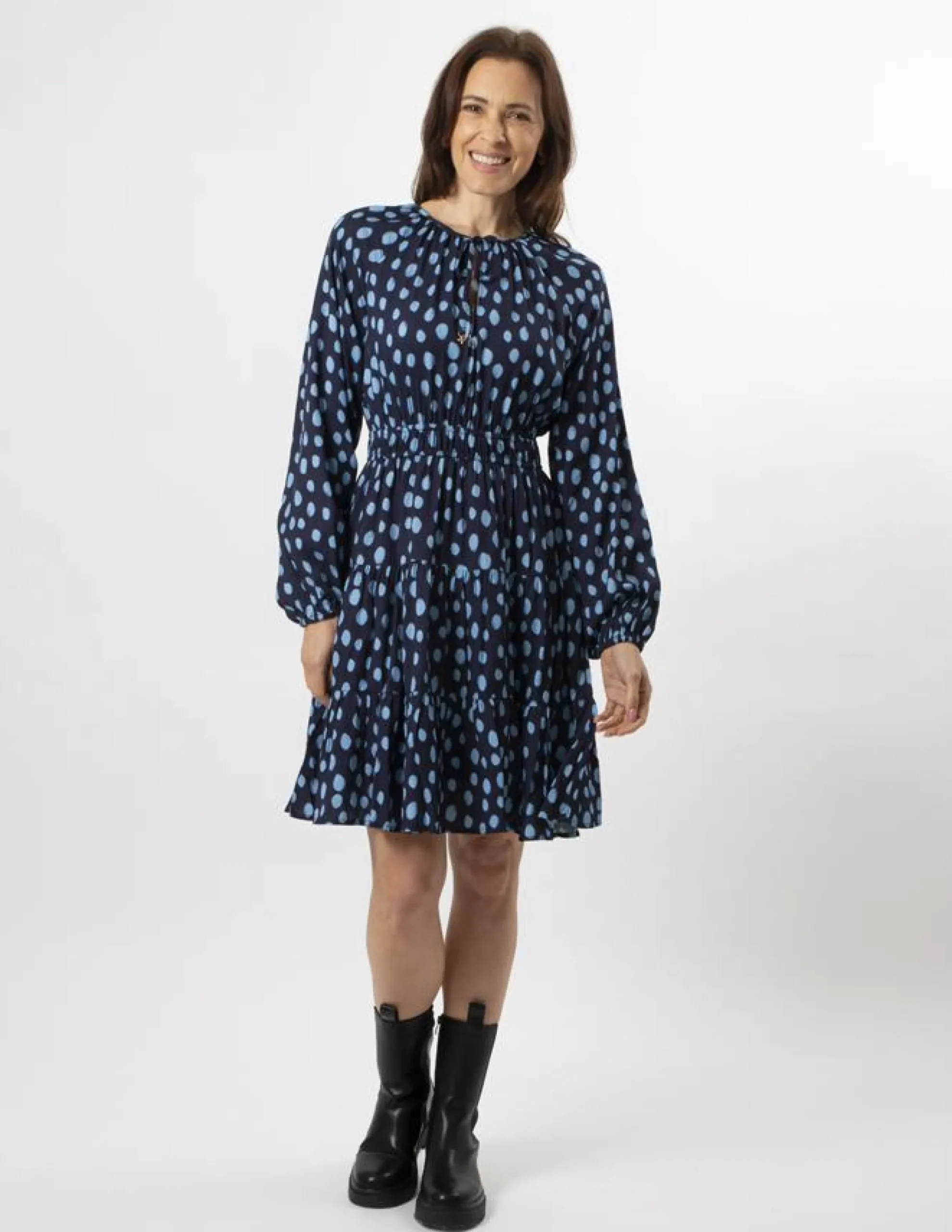 Nova Dress - Indigo Spot