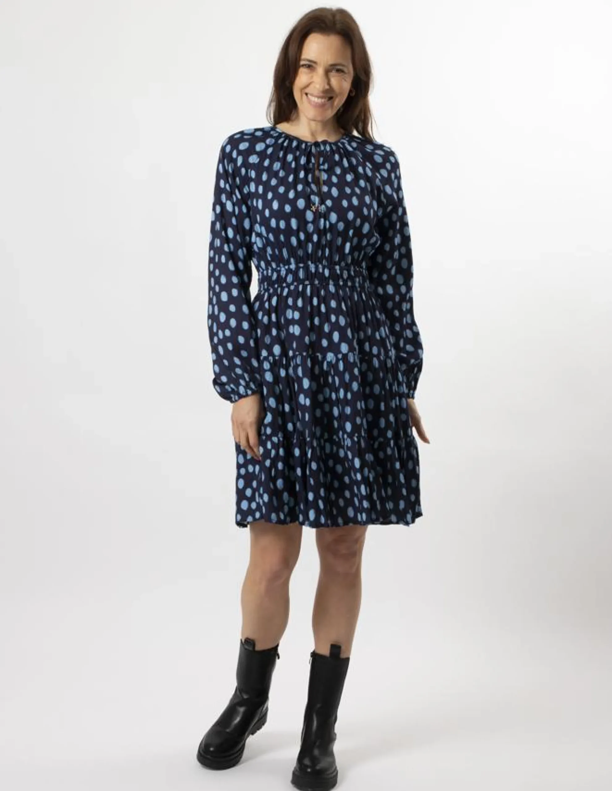 Nova Dress - Indigo Spot