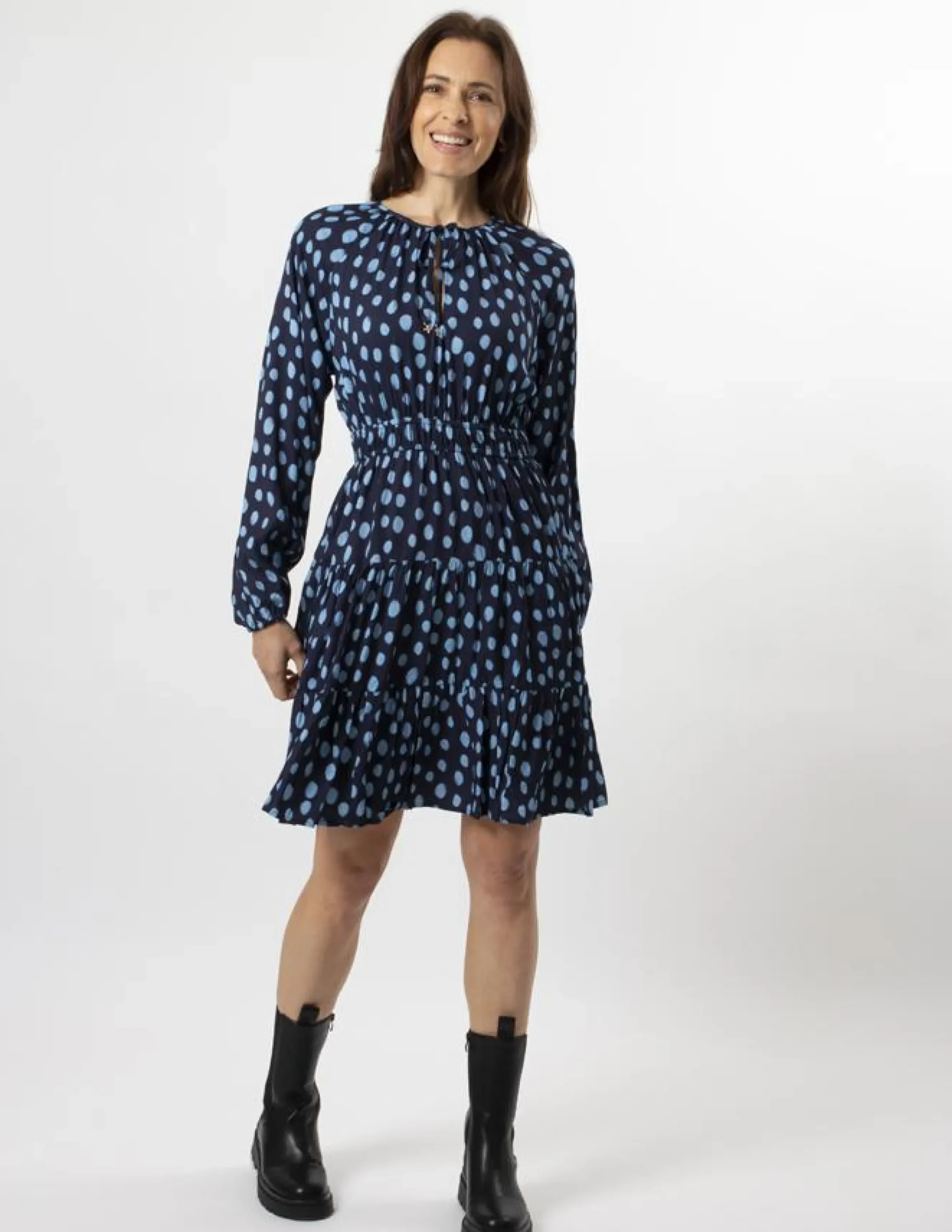 Nova Dress - Indigo Spot