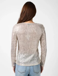 Odessa Sequin Top - Champagne