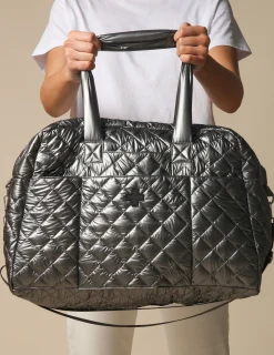 Overnight Bag Quilted - Gunmetal