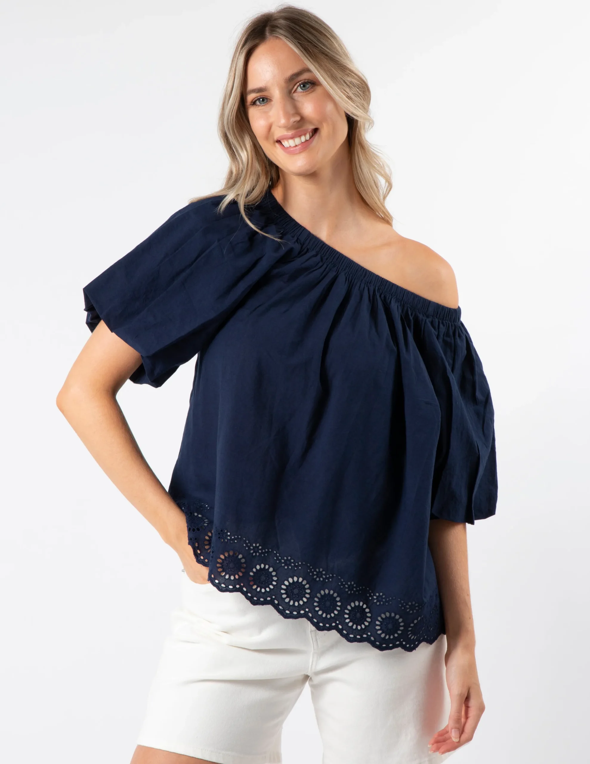 Paros Blouse - Navy