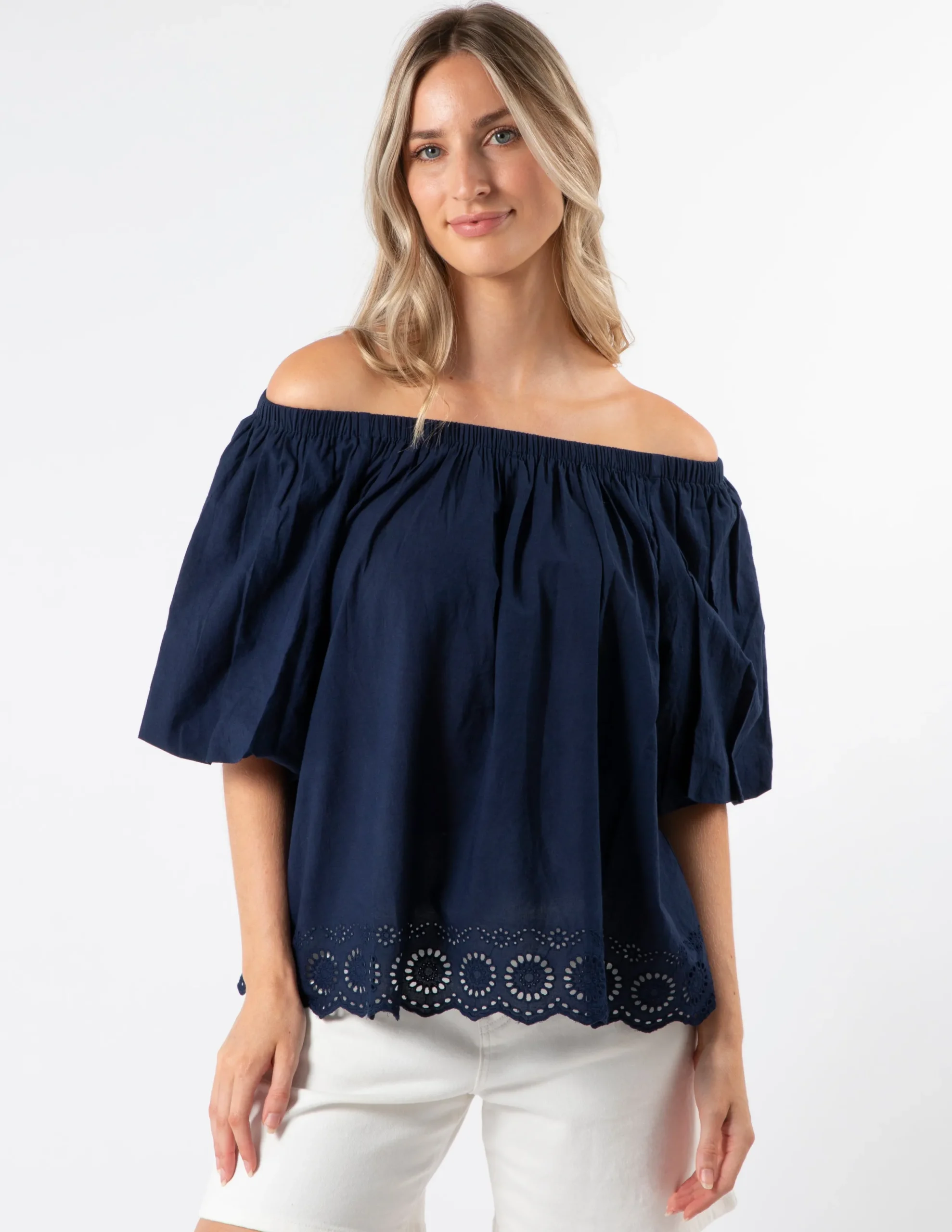 Paros Blouse - Navy