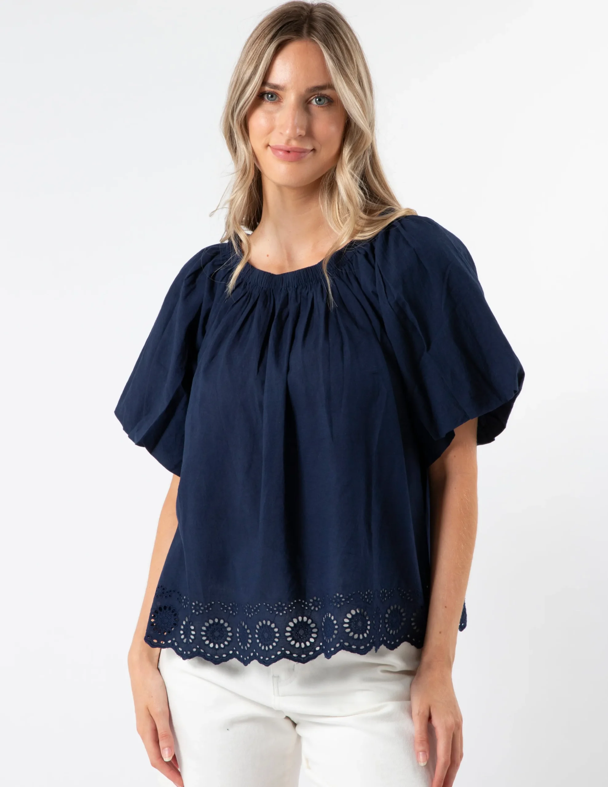 Paros Blouse - Navy