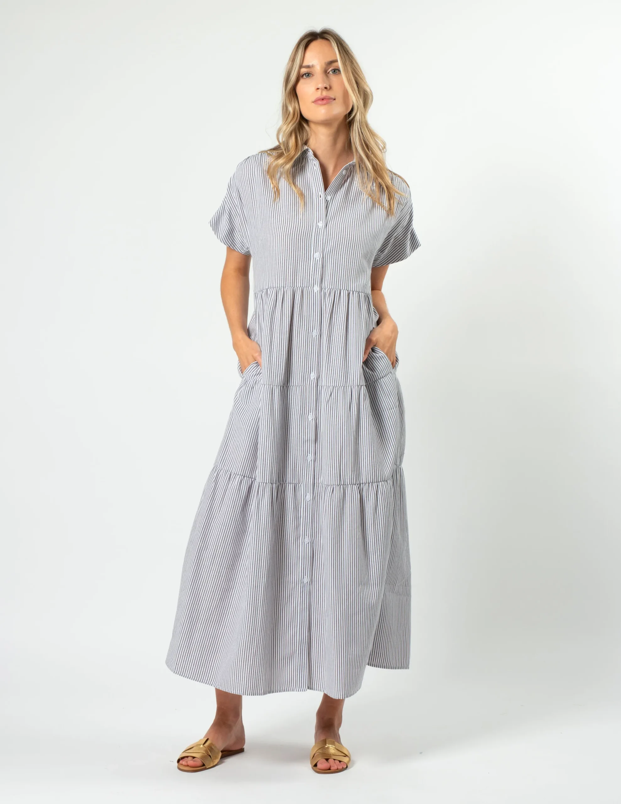 Penelope Dress - Classic Stripe