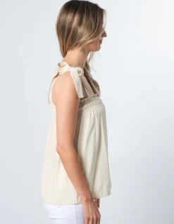 Phoebe Top - Lychee Stripe