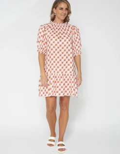 Poppy Dress - Abstract Checks