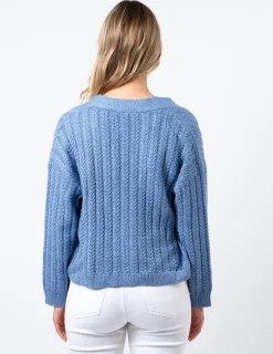 Posey Cardigan - Cobalt Melange