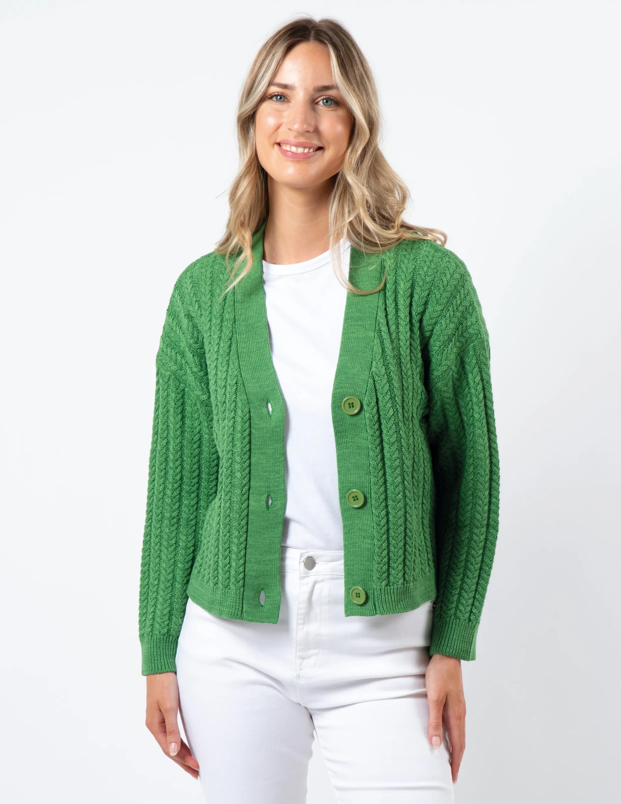 Posey Cardigan - Grass Melange