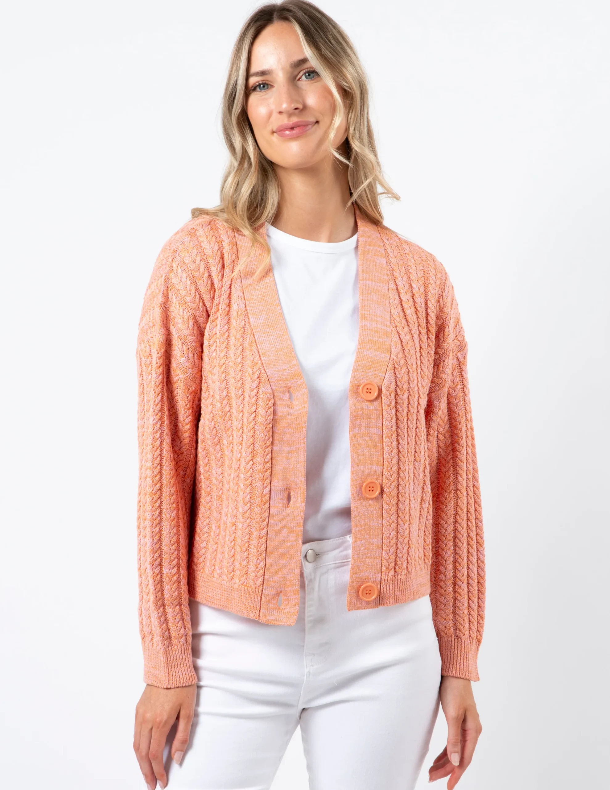 Posey Cardigan - Strawberry Melange