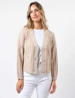 Posey Cardigan - Tan Melange