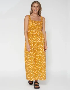 Primrose Dress - Peach Spot