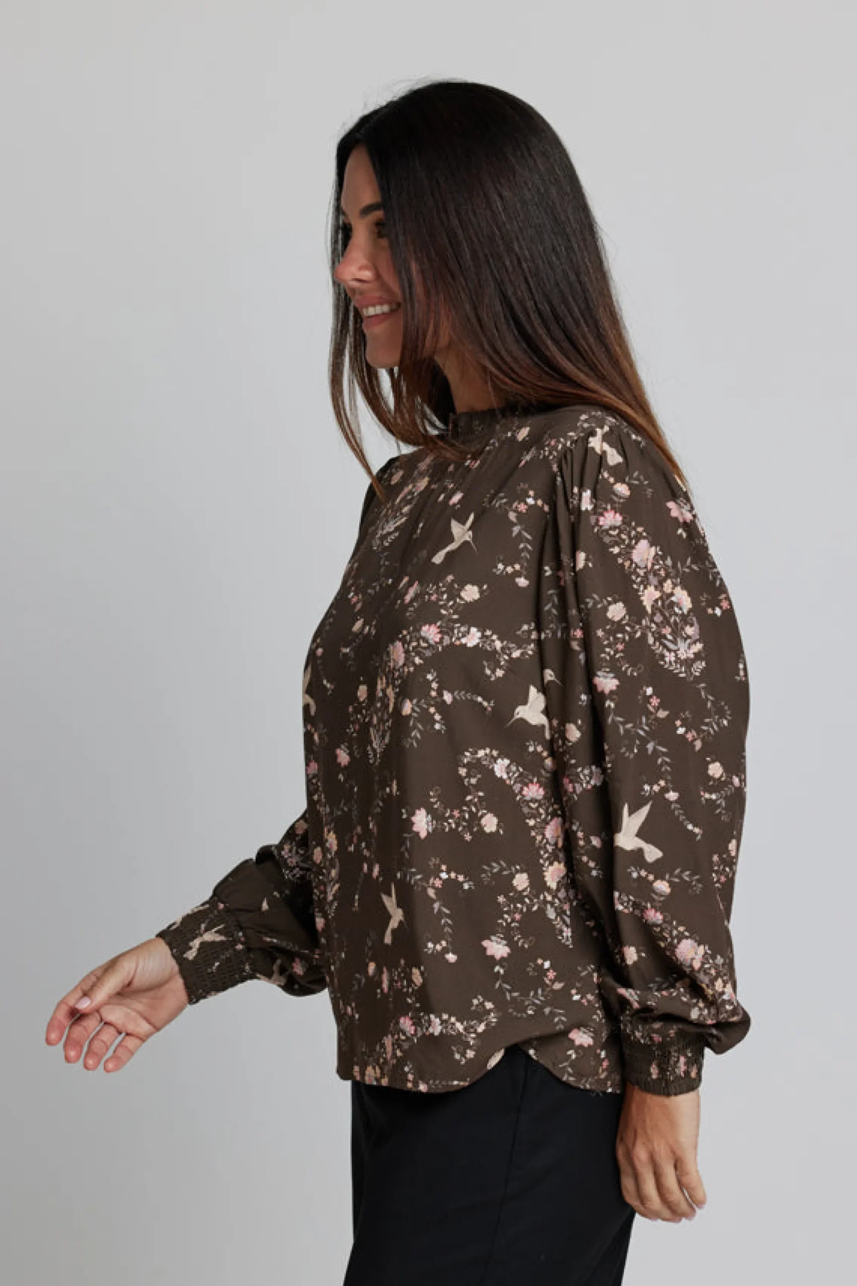 Prospect Blouse - Hummingbirds