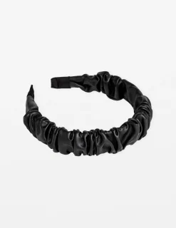 PU Headband - Black Gathered