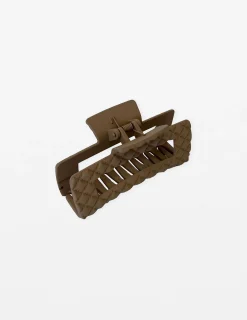 Quilted Hair Grip - Espresso