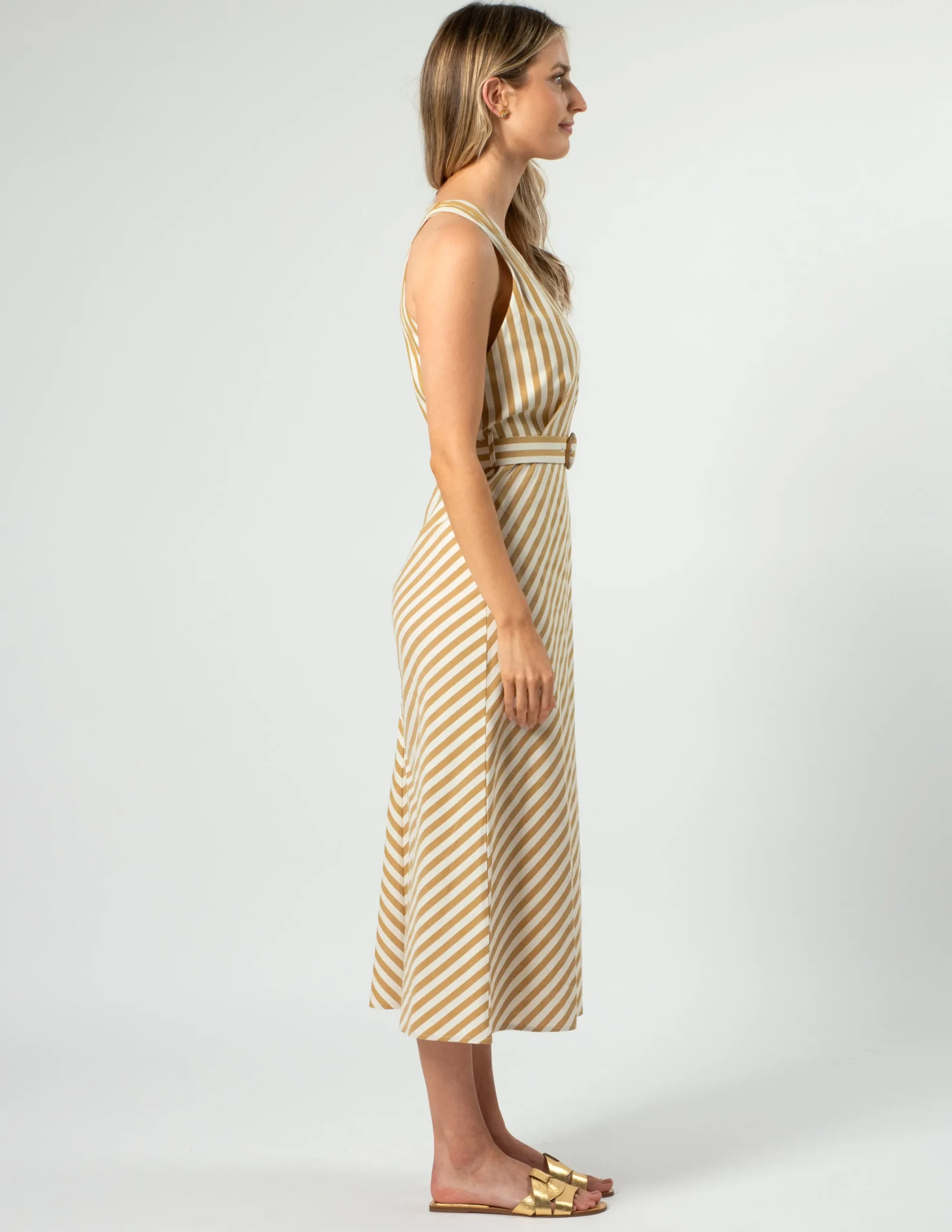 Rael Dress - Butterscotch Stripe