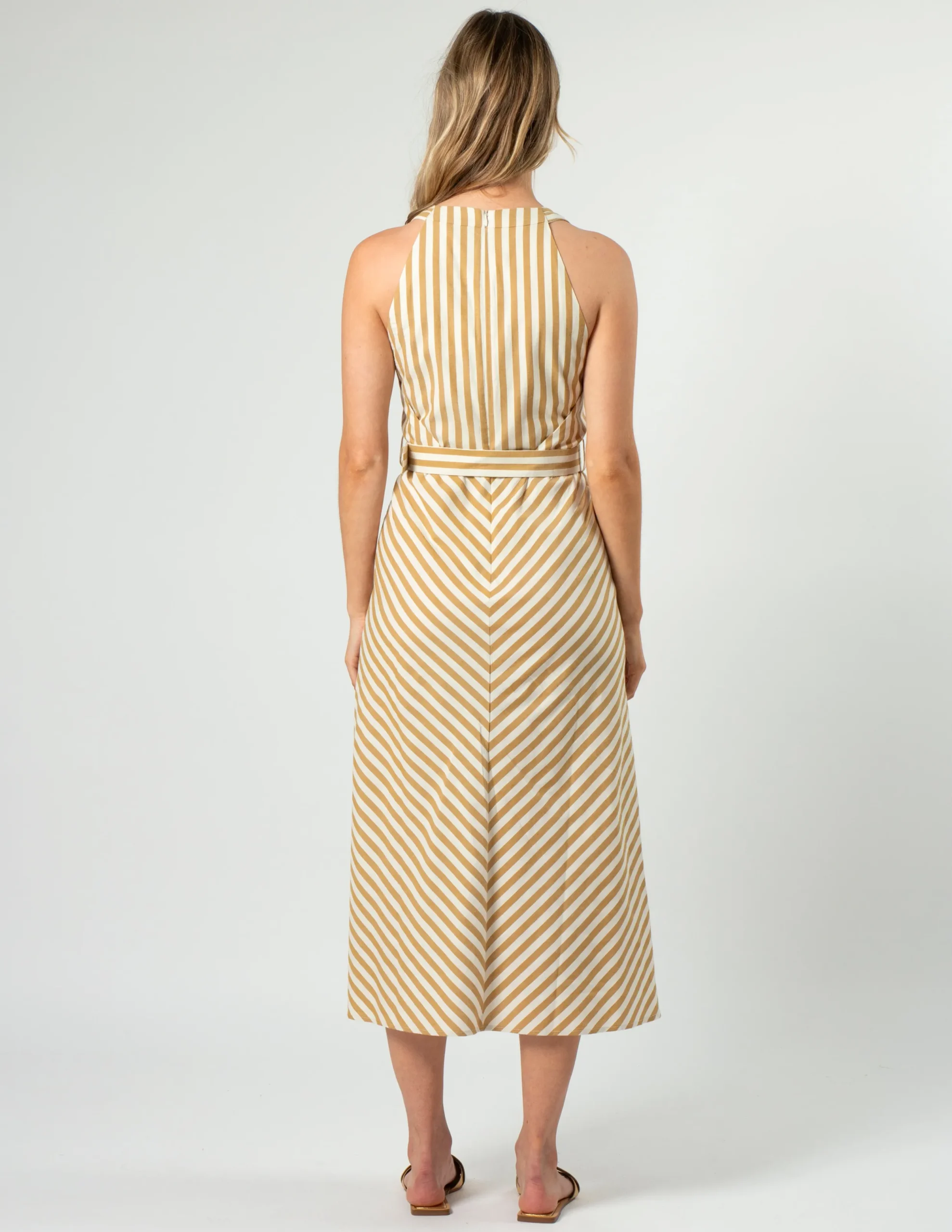 Rael Dress - Butterscotch Stripe