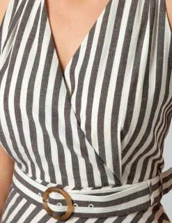 Rael Dress - Licorice Stripe