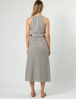 Rael Dress - Licorice Stripe