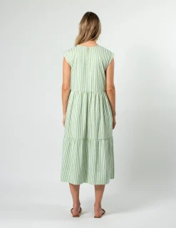 Rania Dress - Apple Stripe