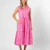 Rania Dress - Bubblegum Stripe
