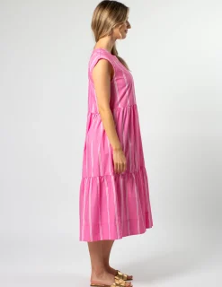 Rania Dress - Bubblegum Stripe