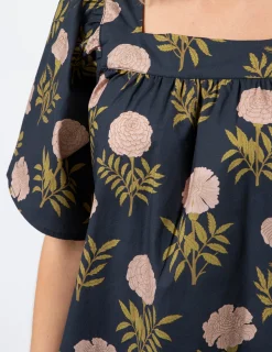 Rita Top - Navy Fiore