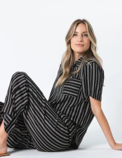 Ruth Pants - Milk Stripe