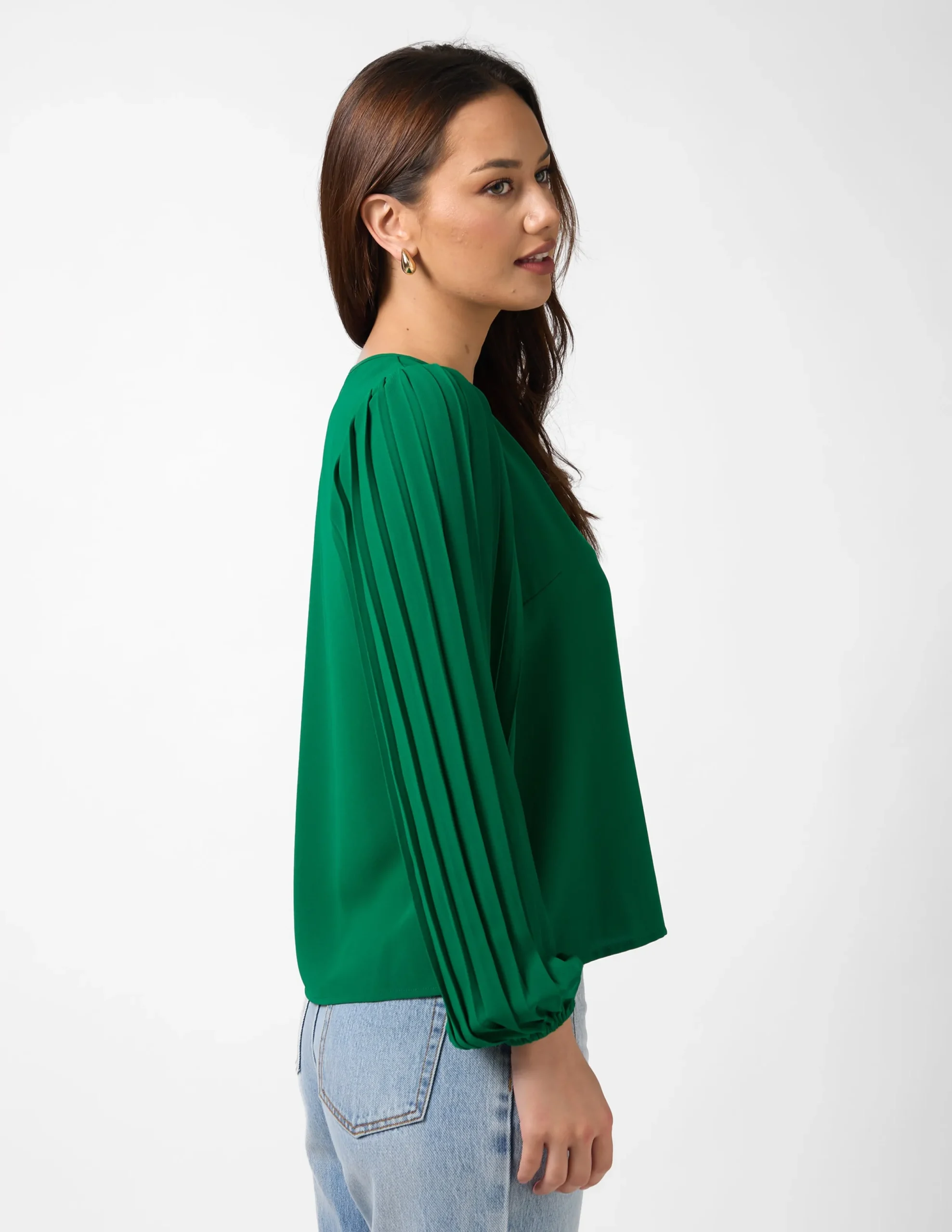Sabine Blouse - Parakeet Green