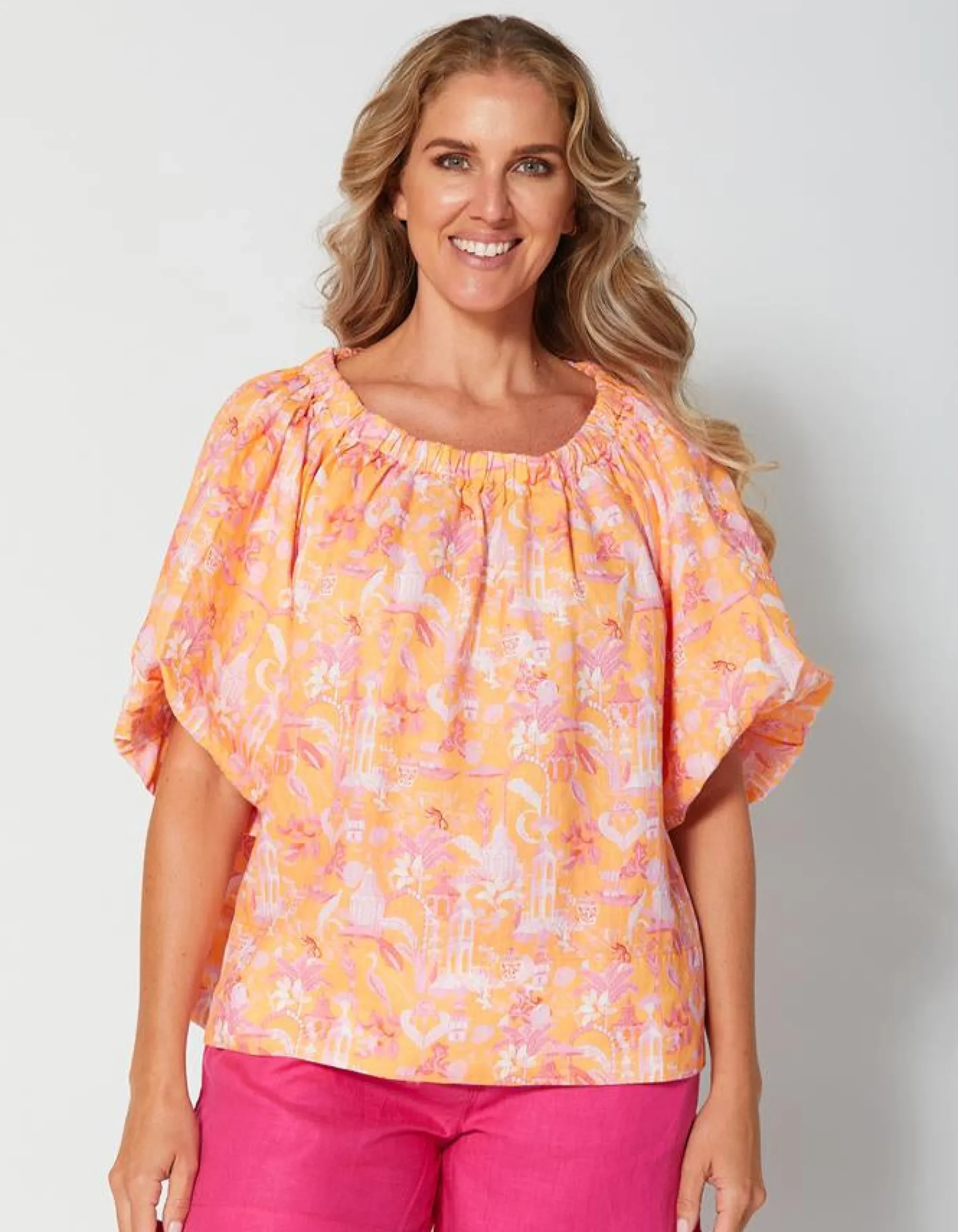 Santorini Blouse - Tulleries Topaz