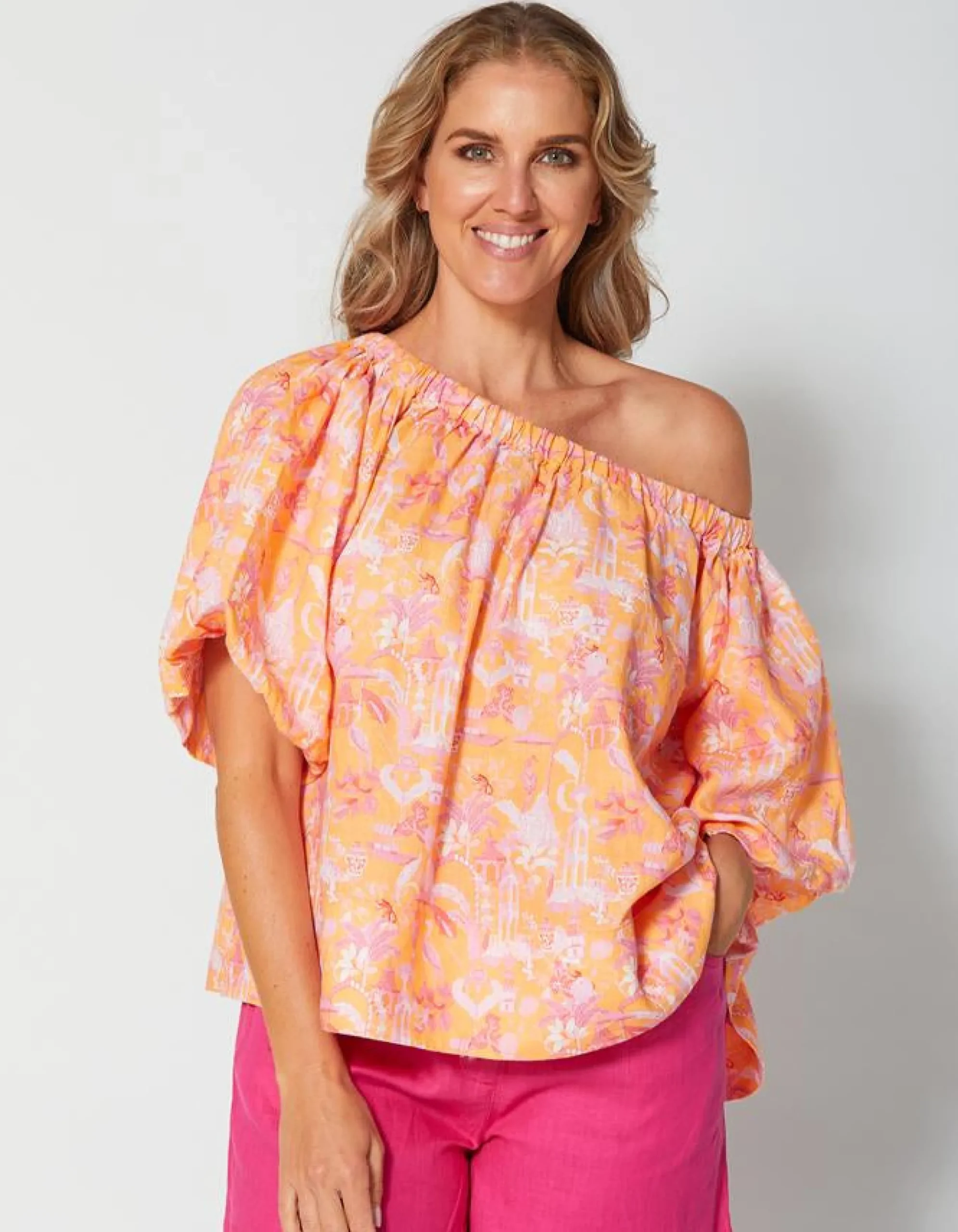 Santorini Blouse - Tulleries Topaz