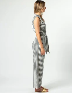 Saylor Jumpsuit - Navy Stripe