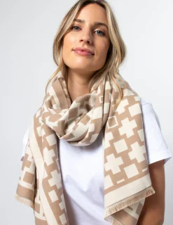 Scarf Cross - Beige