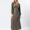 Serene Dress - Safari Houndstooth