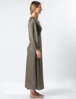 Serene Dress - Safari Houndstooth