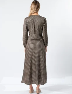 Serene Dress - Safari Houndstooth