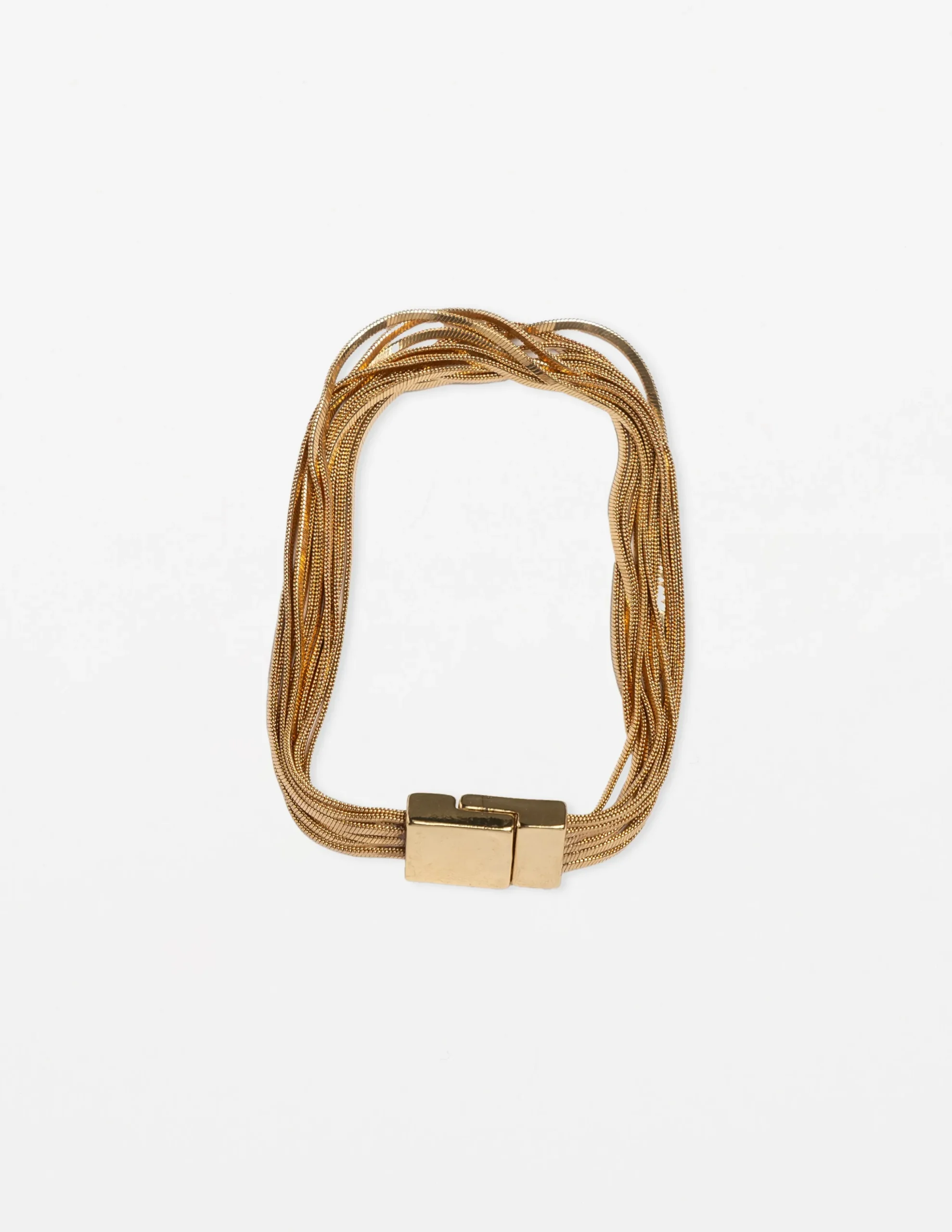 Set of 5 Gold Chains Bracelet