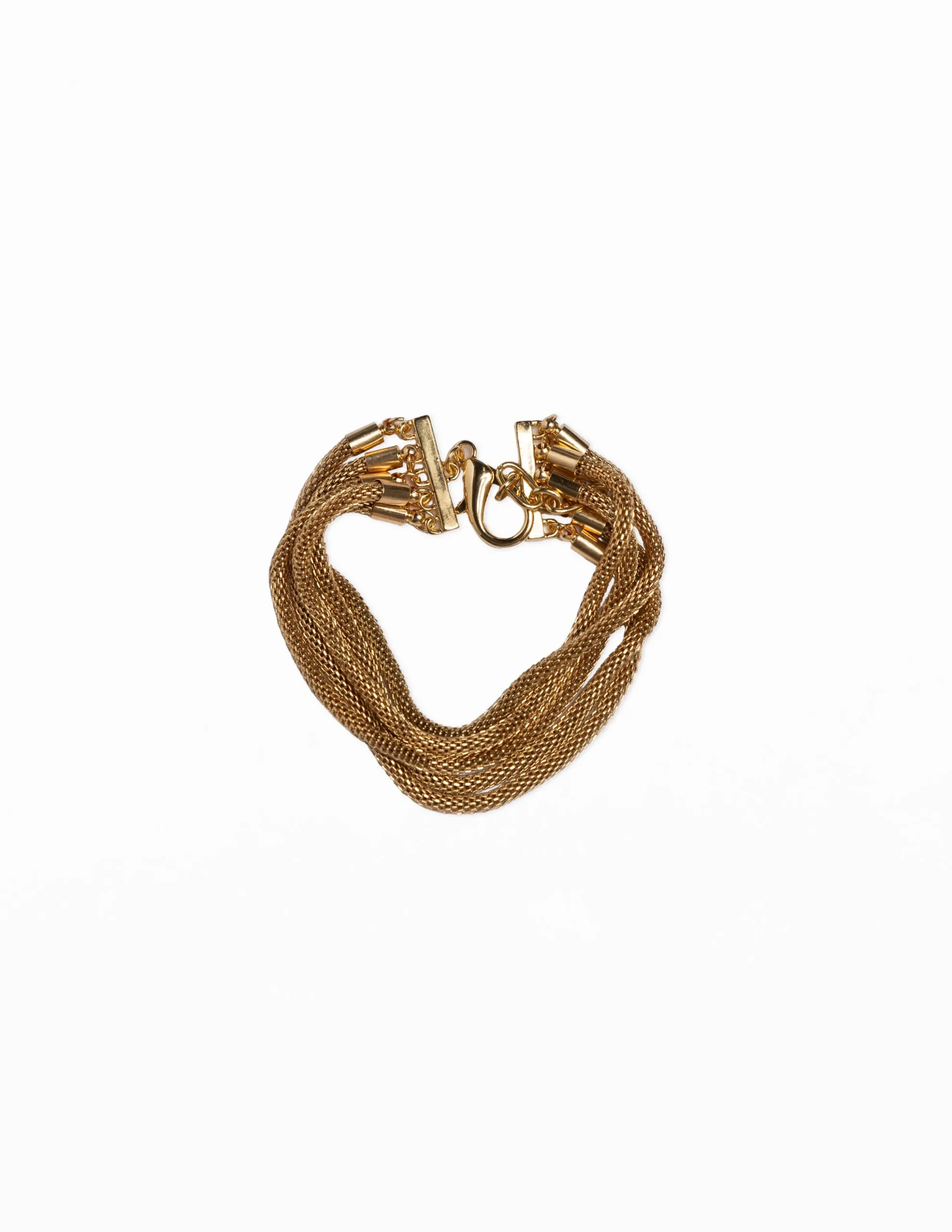 Set of 5 Gold Chains Bracelet