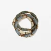 Set of 4 Mixed Greys Bead Bracelet