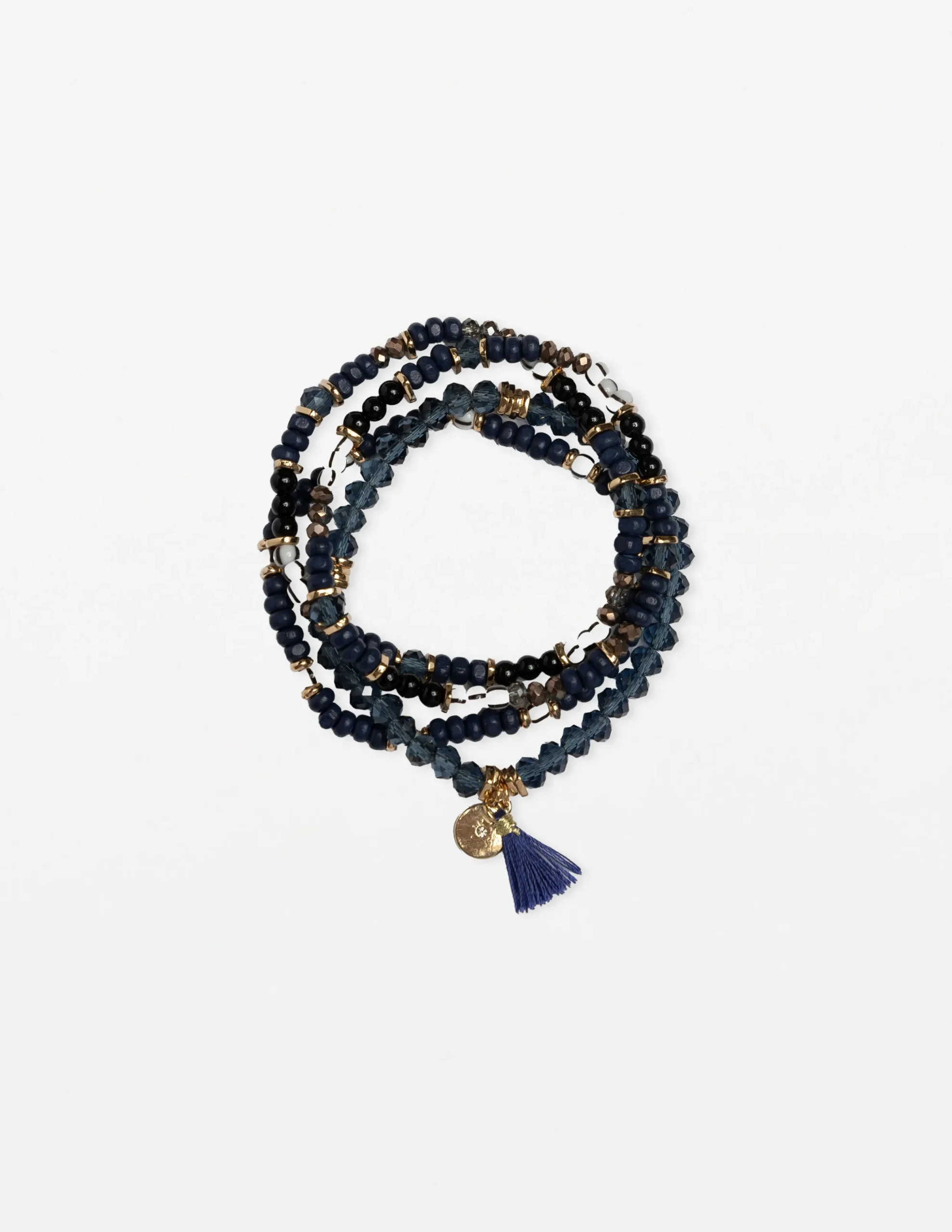 Set of 4 Navy Bead Bracelet