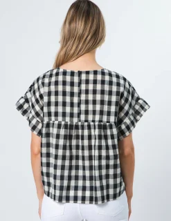 Shanti Blouse - Black and White Check