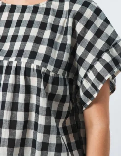 Shanti Blouse - Black and White Check
