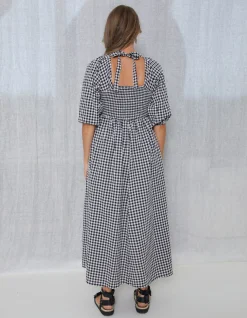 Sherry Dress - Black/White Gingham