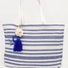 Shopper Bag - Navy Herringbone