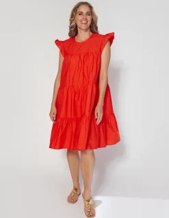 Sienna Dress - Tomato