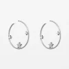 Silver Star Sphere Hoop