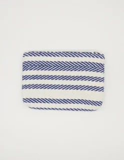 Small Pouch - Navy Herringbone